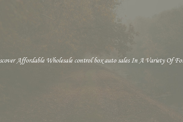 Discover Affordable Wholesale control box auto sales In A Variety Of Forms