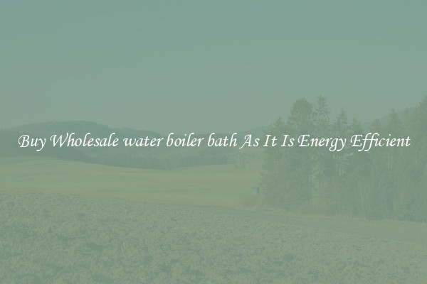 Buy Wholesale water boiler bath As It Is Energy Efficient