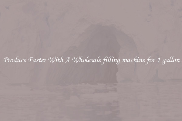 Produce Faster With A Wholesale filling machine for 1 gallon
