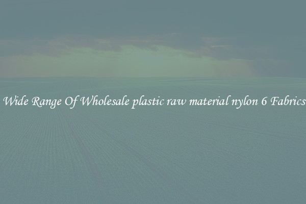 Wide Range Of Wholesale plastic raw material nylon 6 Fabrics