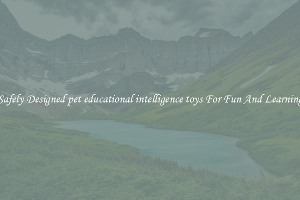 Safely Designed pet educational intelligence toys For Fun And Learning