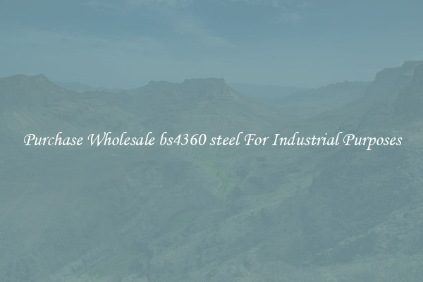 Purchase Wholesale bs4360 steel For Industrial Purposes