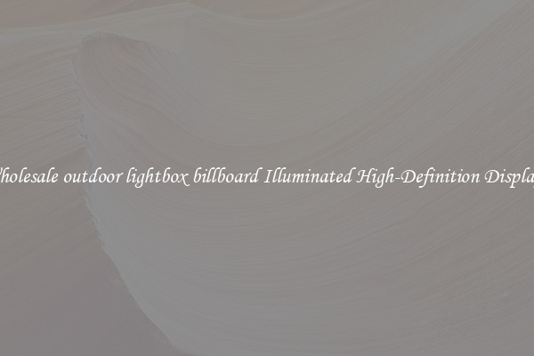 Wholesale outdoor lightbox billboard Illuminated High-Definition Displays 
