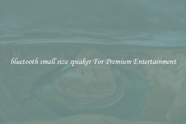 bluetooth small size speaker For Premium Entertainment