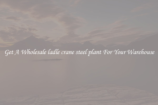 Get A Wholesale ladle crane steel plant For Your Warehouse