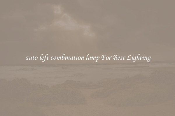 auto left combination lamp For Best Lighting