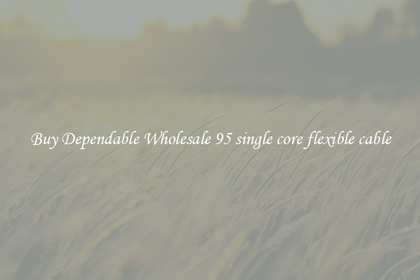 Buy Dependable Wholesale 95 single core flexible cable
