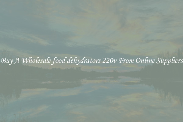 Buy A Wholesale food dehydrators 220v From Online Suppliers