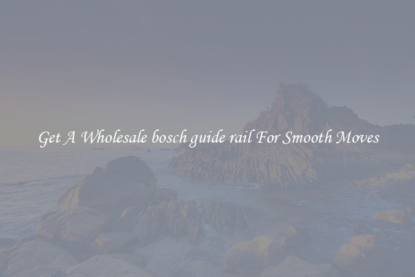 Get A Wholesale bosch guide rail For Smooth Moves